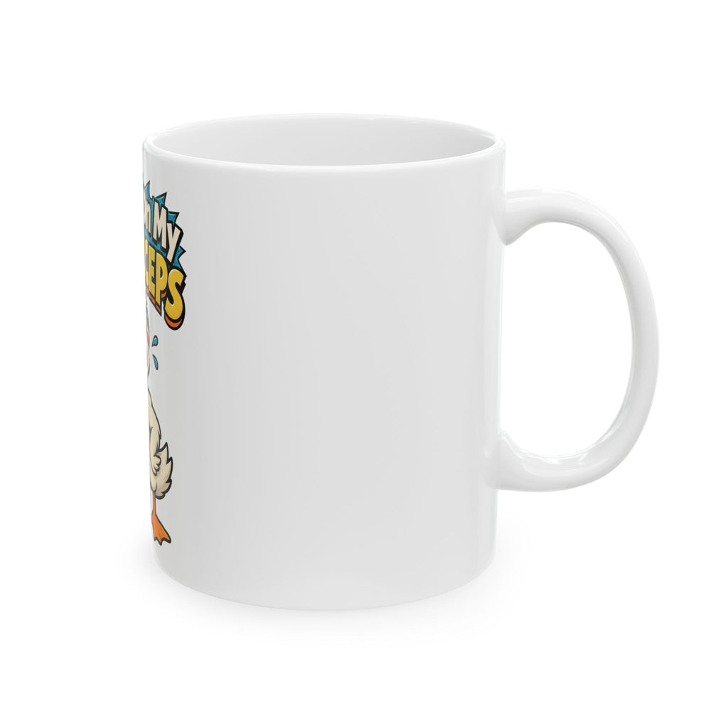 Working On My Quackceps Mug, Funny Gym Lover Gift for Him Her, Workout Christmas Gift, Coffee Mug 11oz 15oz