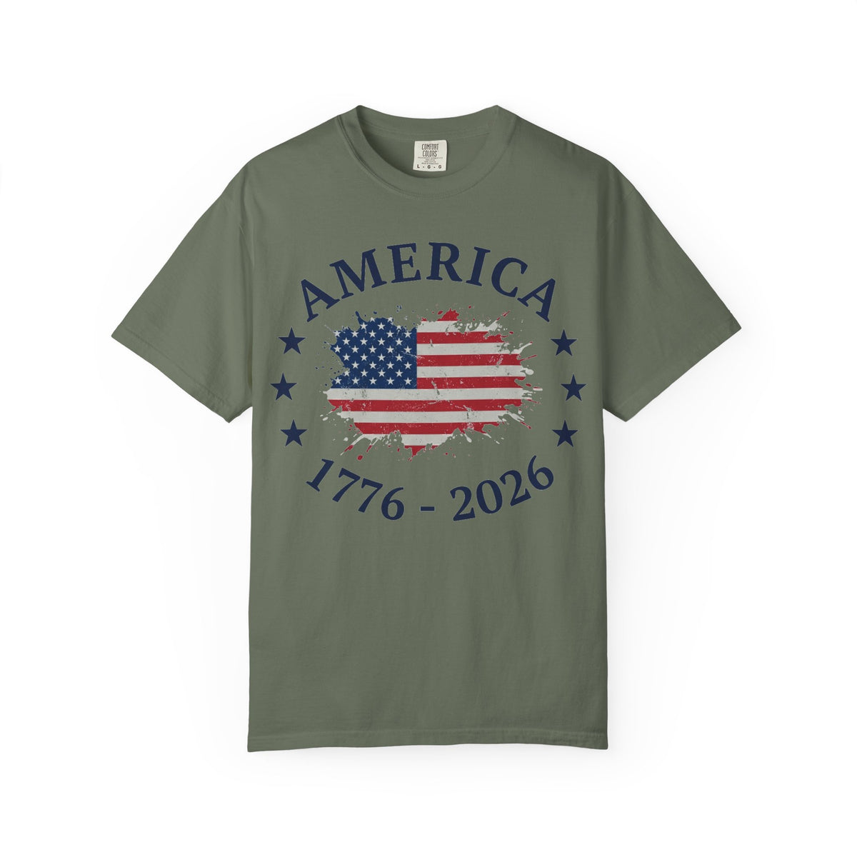 America 1776 2026 Shirt, Distressed Flag Oval Tee, Patriotic 250th Anniversary Shirt, Fourth Of July Gift