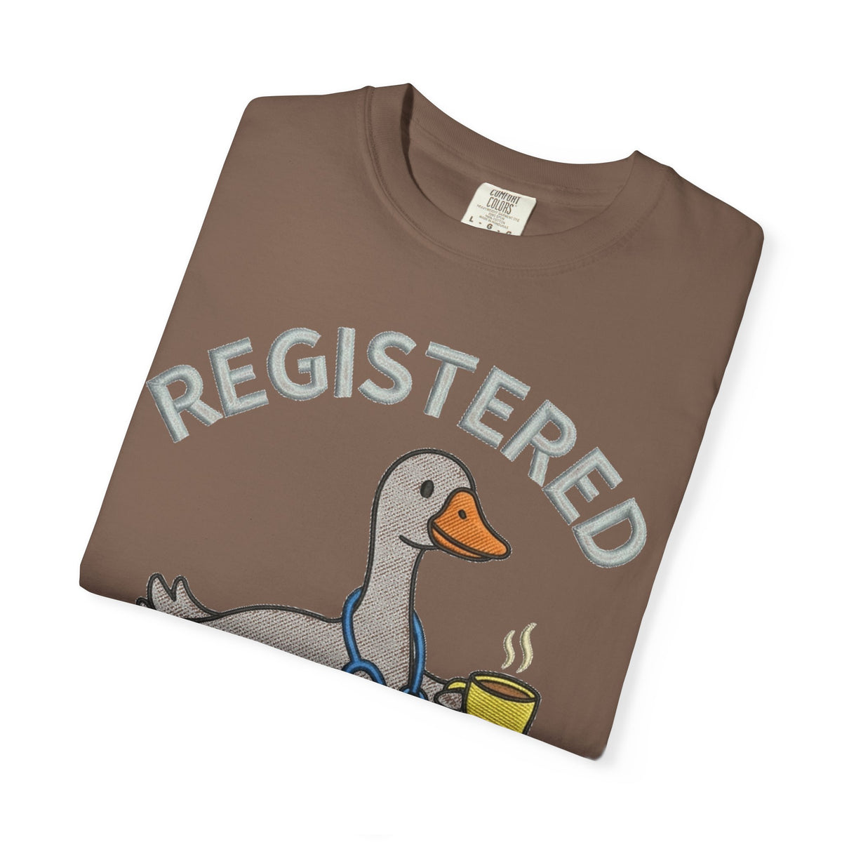 Registered Silly Goose Shirt, Faux Embroidery Nurse Goose Tee, Funny RN Shirt, Nurse Gift
