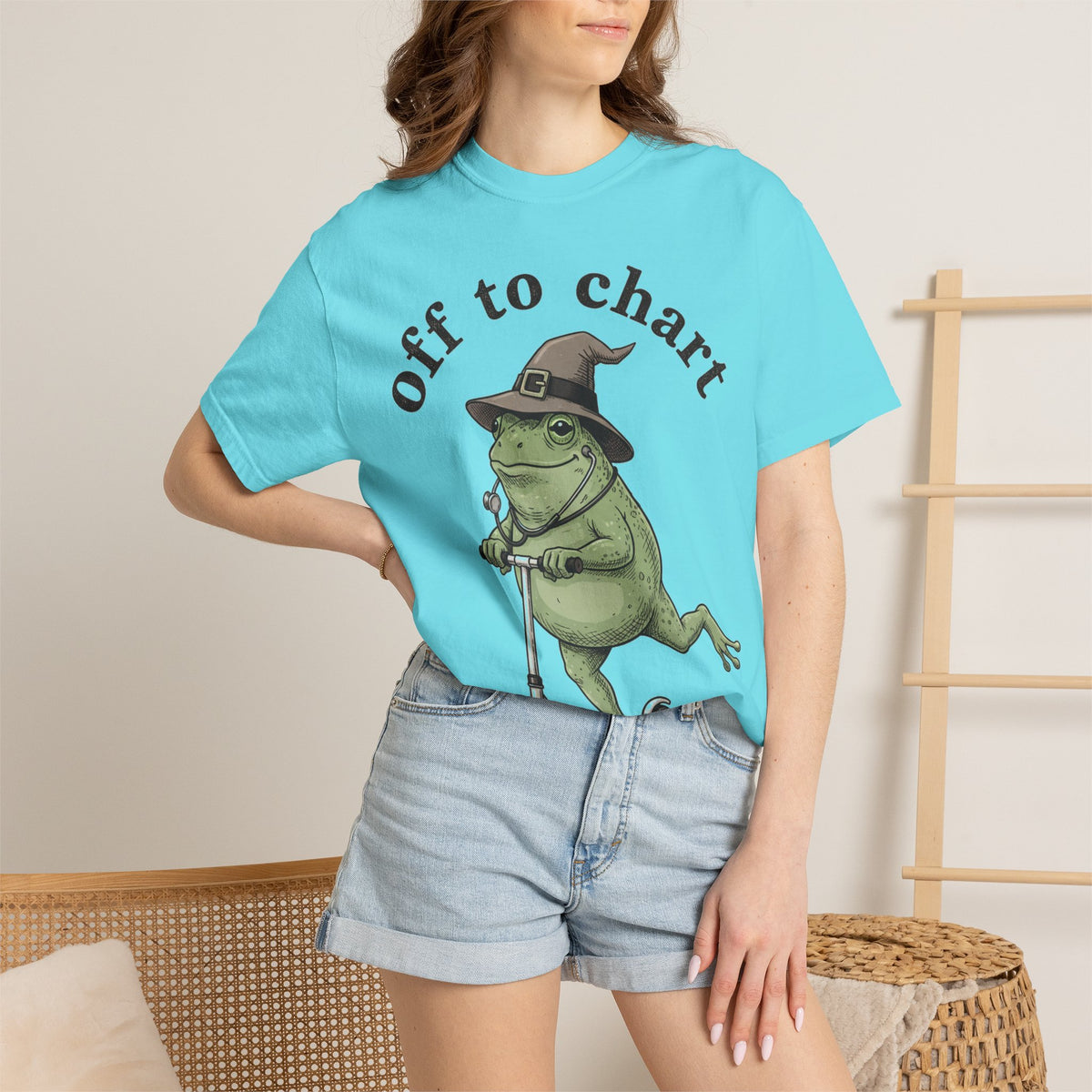 Off To Chart Shirt, Witch Hat Frog Nurse Scooter Tee, Funny Charting RN Shirt, Nurse Gift