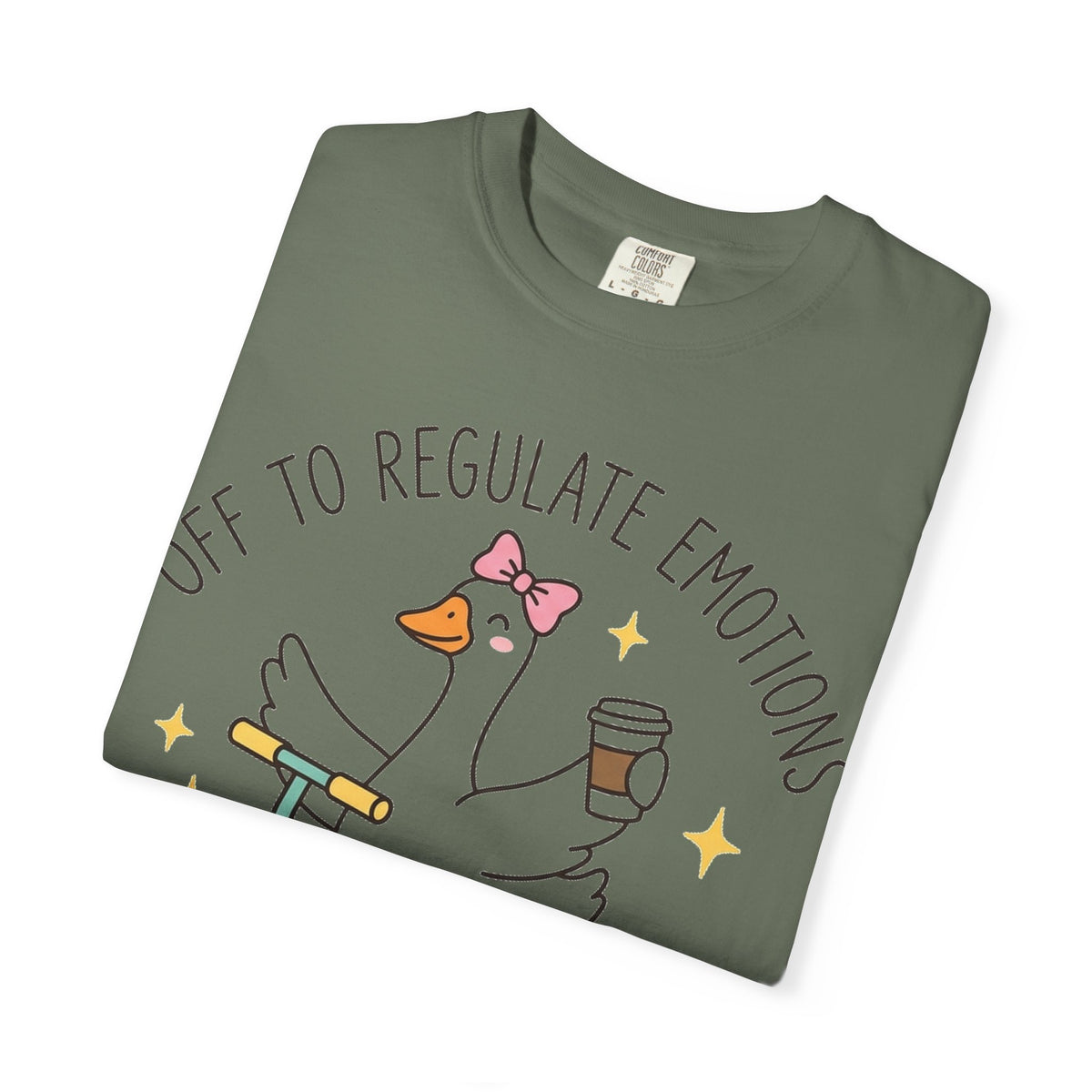 Off To Regulate Emotions Shirt, Funny Therapy Goose Scooter Tee, Mental Health Humor Shirt, Therapist Gift