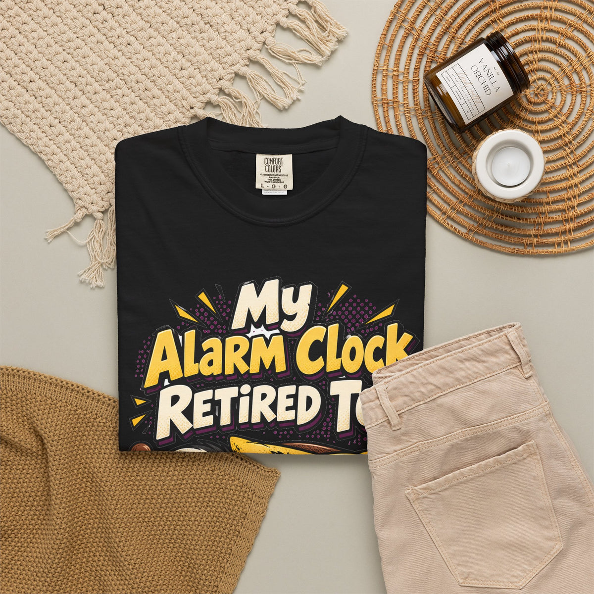 Funny Retirement Shirt My Alarm Clock Retired Too Skunk Shirt, Retirement Gift For Men Women, Newly Retired Humor Comfort Colors Shirt