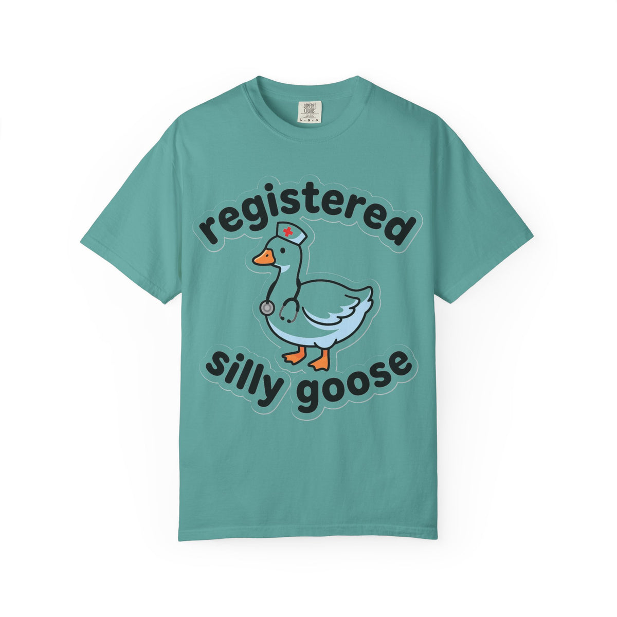 Registered Silly Goose Sticker Style Shirt, Die Cut Nurse Goose Tee, Funny RN Shirt, Nurse Gift