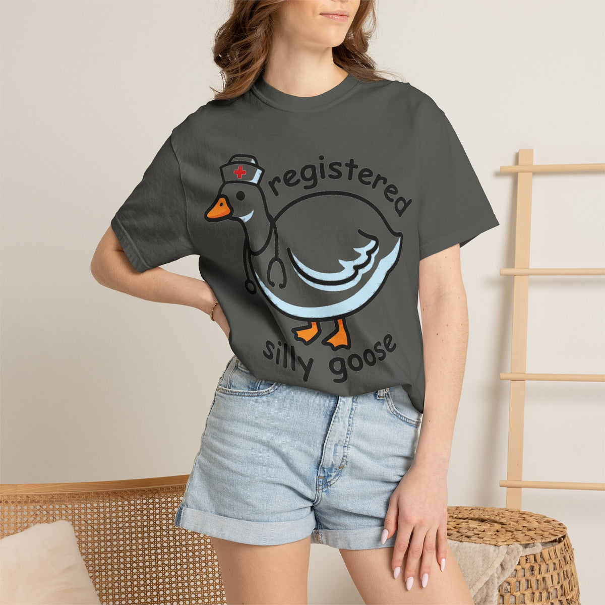 Registered Silly Goose Wide Shirt, Long Neck Nurse Goose Tee, Funny Nurse Shirt, RN Gift