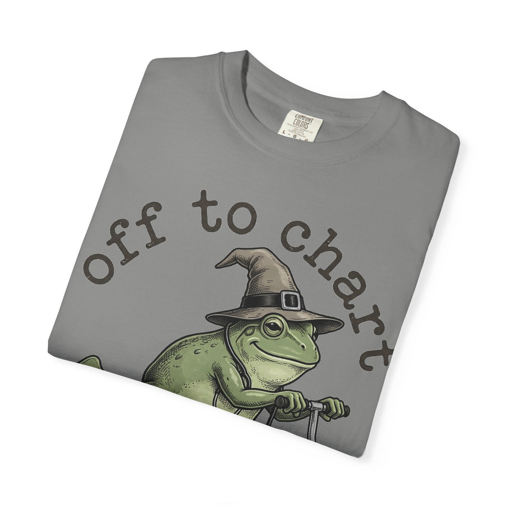 Off To Chart Etched Frog Shirt, Vintage Nurse Frog Scooter Tee, Charting Humor Shirt, RN Gift