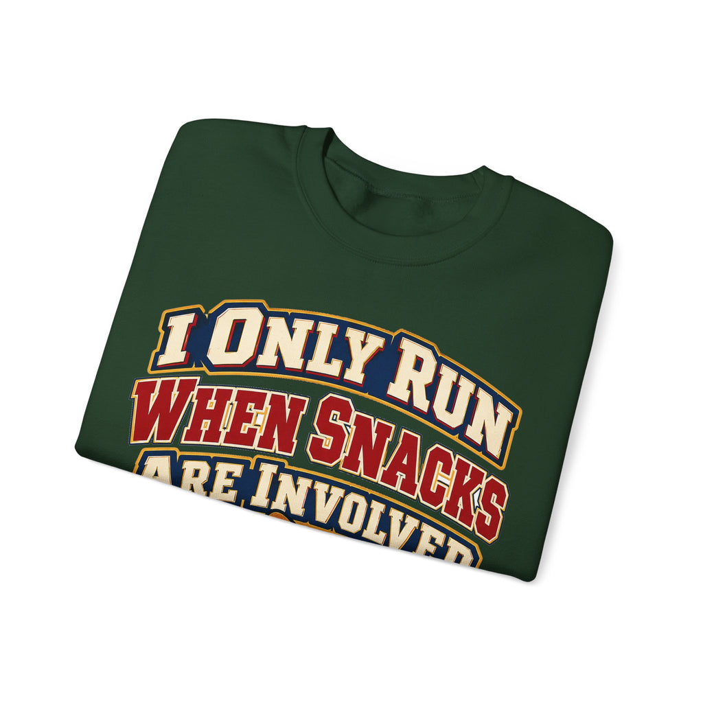 Funny Gym Sweatshirt I Only Run When Snacks Are Involved Corgi Sweatshirt, Funny Running Gift