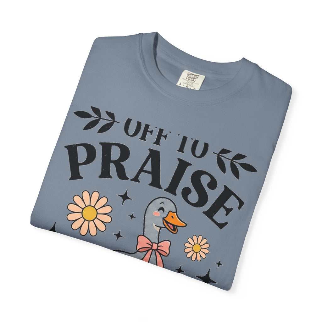 Off To Praise The Lord Shirt, Funny Christian Goose Tee, Daisy Church Shirt, Faith Gift
