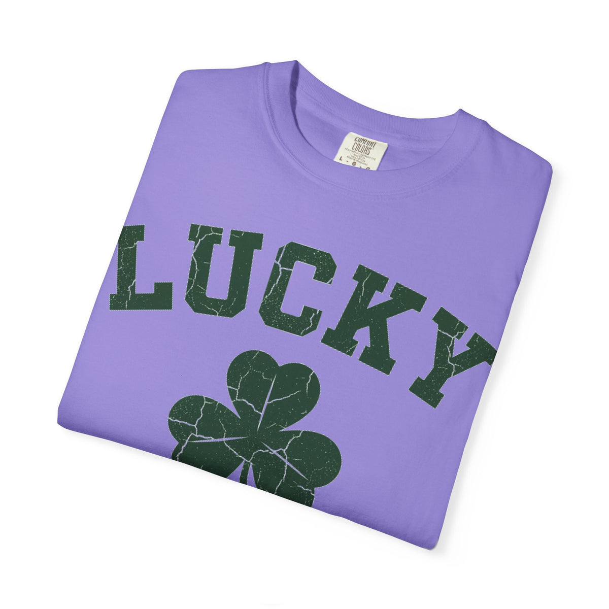 Lucky Big Shamrock Shirt, Bold Varsity Clover Tee, St Patricks Day Shirt, Irish Gift