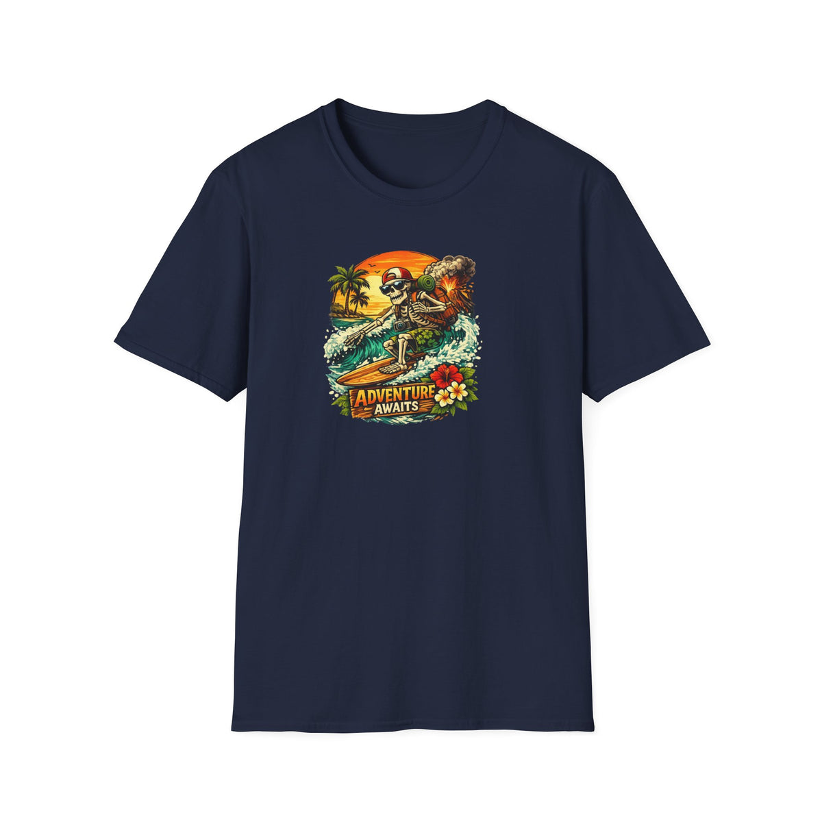 Adventure Awaits Shirt, Retro Dinosaur Outdoor Tee, Explorer Gift
