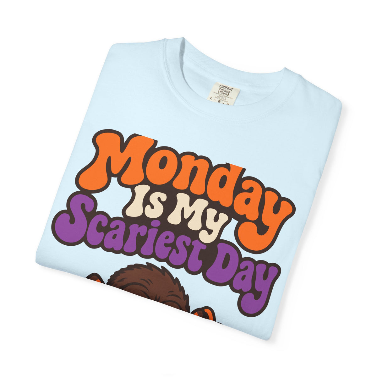 Monday Is My Scariest Day Halloween Shirt, Funny Spider Coffee Tee, Retro Spooky Humor
