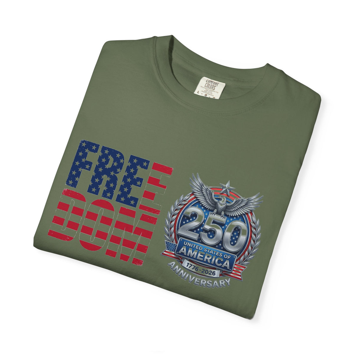 Freedom 250 Stacked Shirt, America Semiquincentennial Crest Tee, Patriotic 1776-2026 Shirt, July 4th Gift