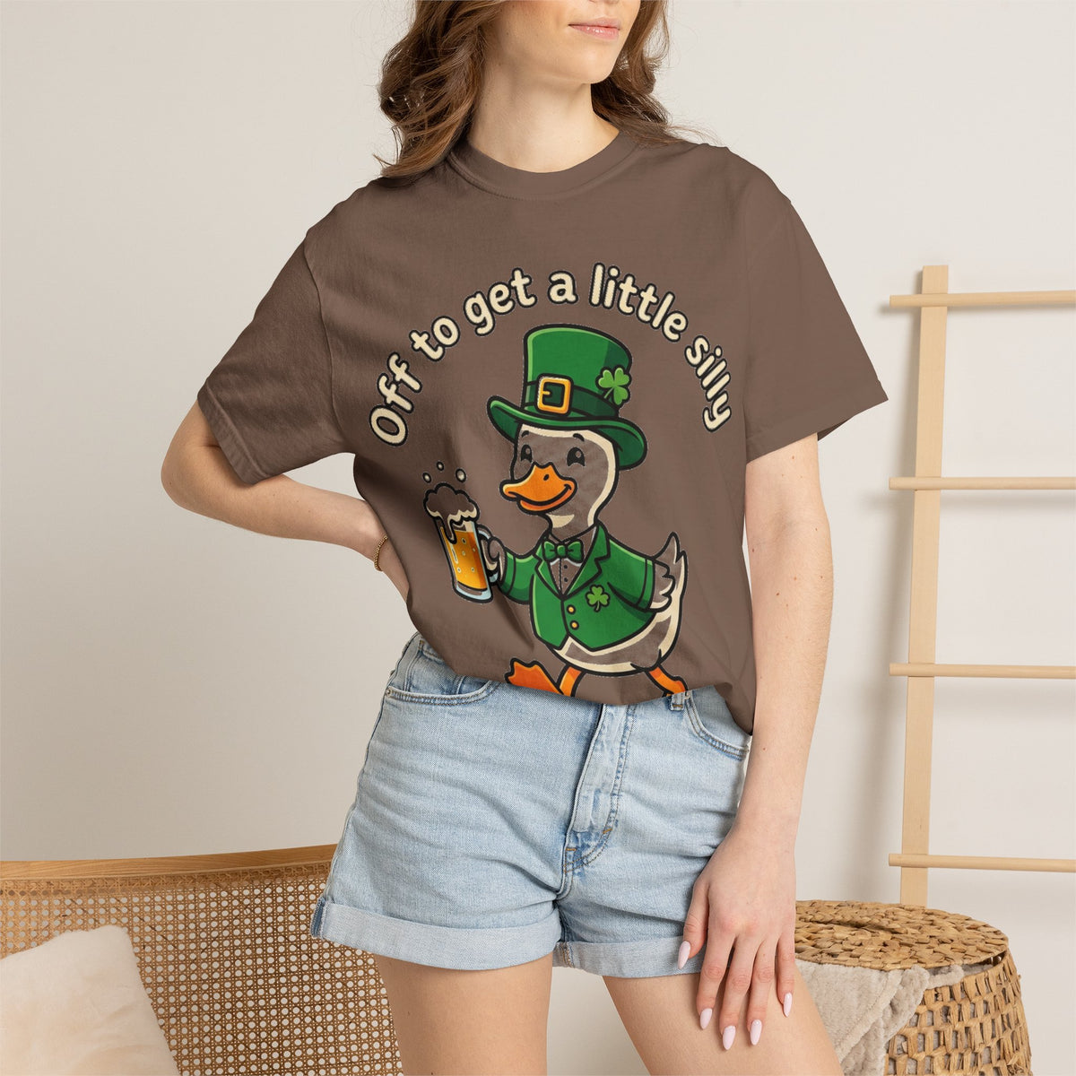 Off To Get A Little Silly Bold Shirt, Leprechaun Duck Beer Tee, Funny St Patricks Day Shirt, Irish Gift