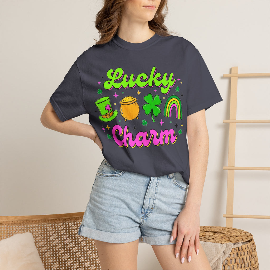 Lucky Charm Shirt, Retro St Patricks Day Doodle Tee, Pot Of Gold Rainbow Shirt, Irish Gift