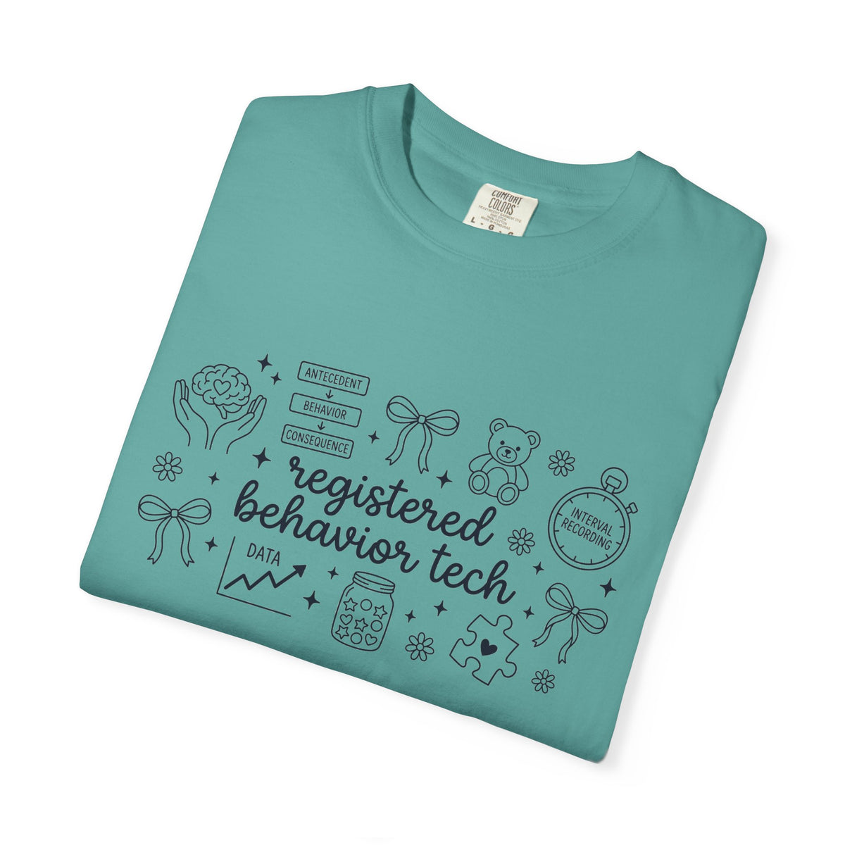 Registered Behavior Tech Doodle Shirt, ABA Data Line Art Tee, RBT Shirt, Behavior Analyst Gift