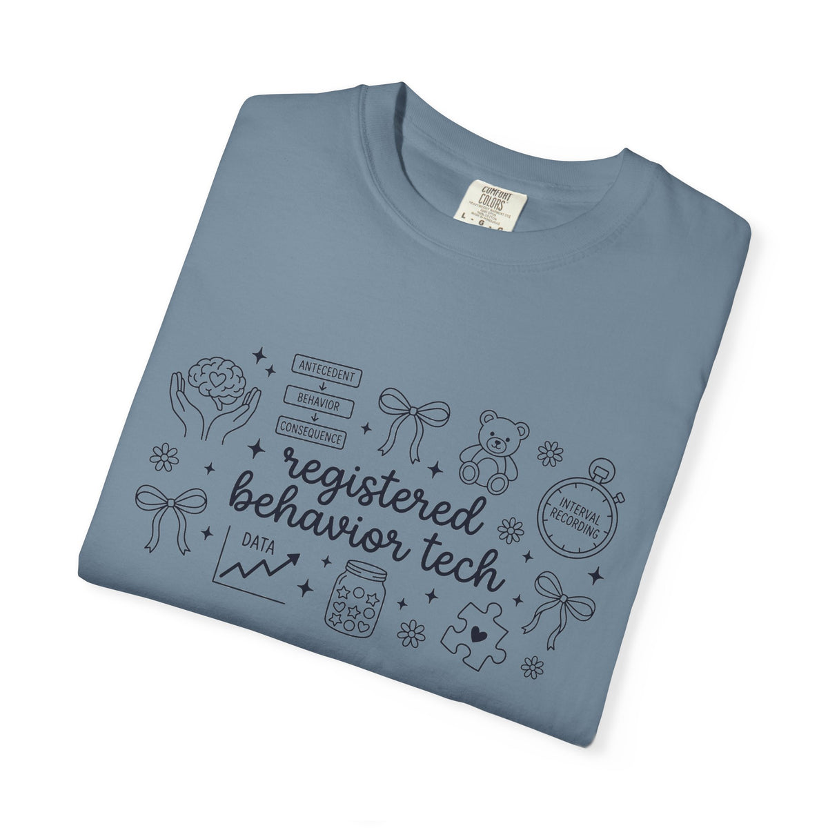 Registered Behavior Tech Doodle Shirt, ABA Data Line Art Tee, RBT Shirt, Behavior Analyst Gift
