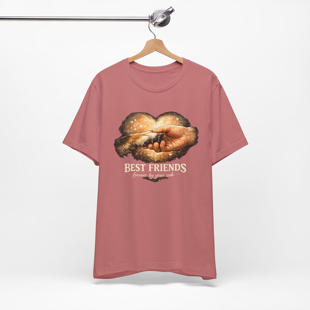 Best Friends Paw & Human T-Shirt — "Best Friends" Pet Lover Tee