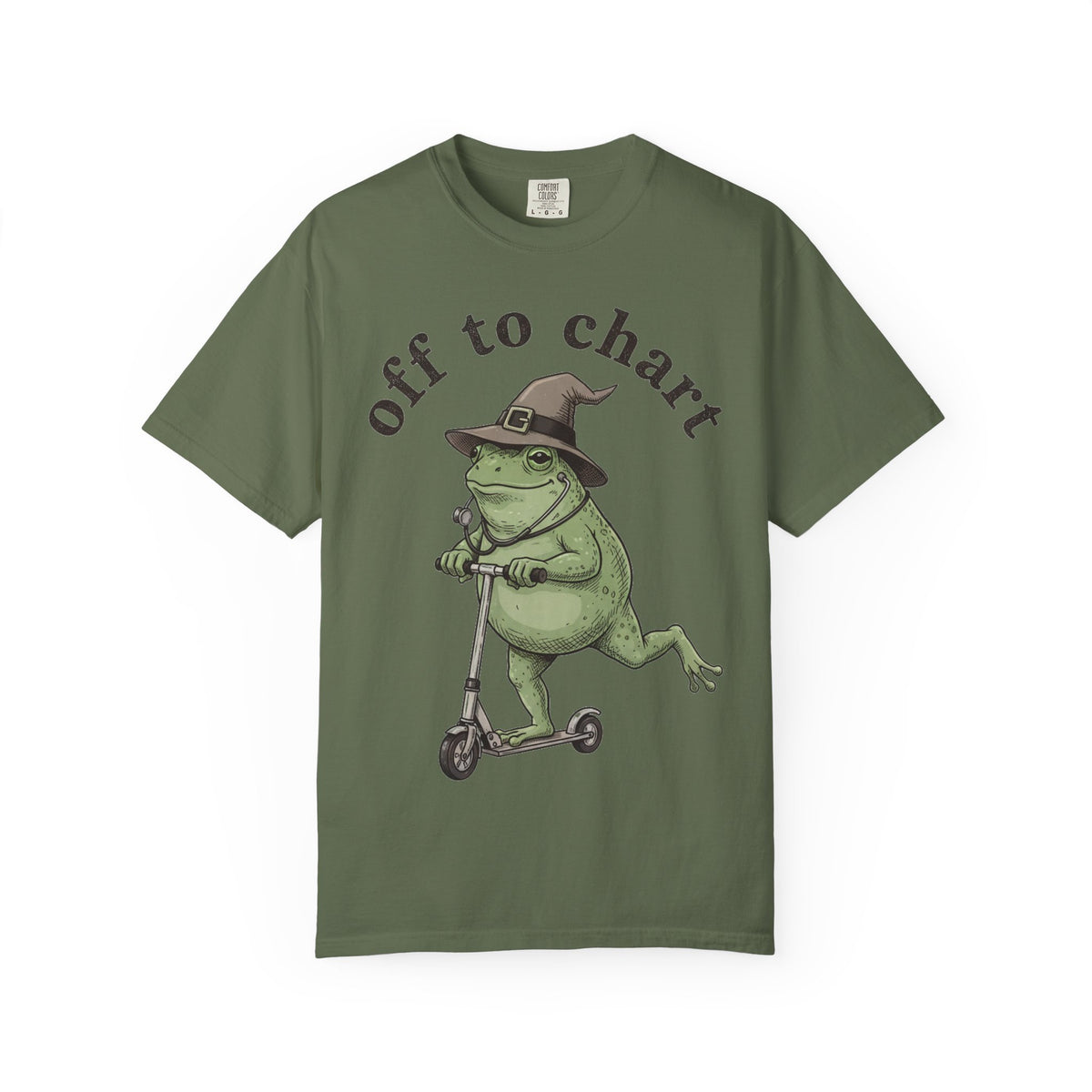 Off To Chart Shirt, Witch Hat Frog Nurse Scooter Tee, Funny Charting RN Shirt, Nurse Gift