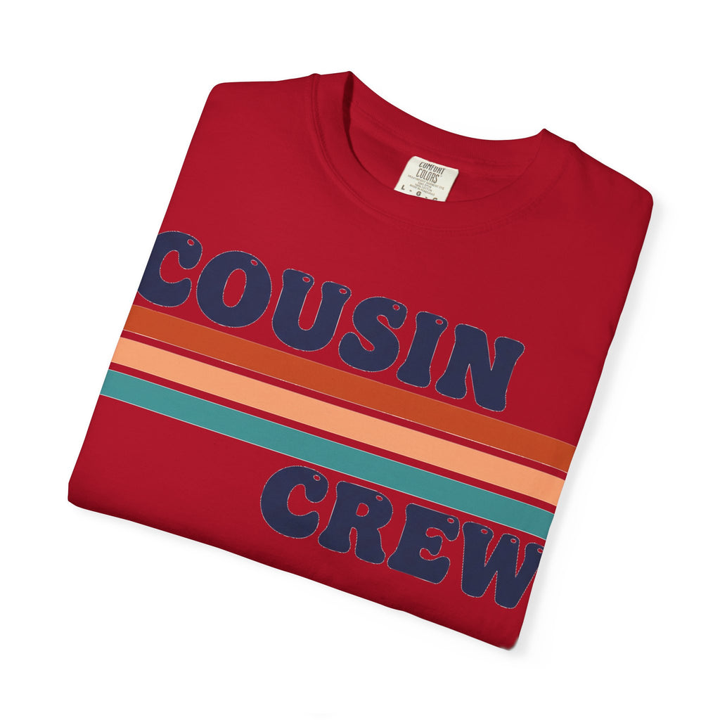 Cousin Crew Stacked Stripe Shirt, Vintage Stripe Family Tee, Matching Cousin Shirt, Reunion Gift