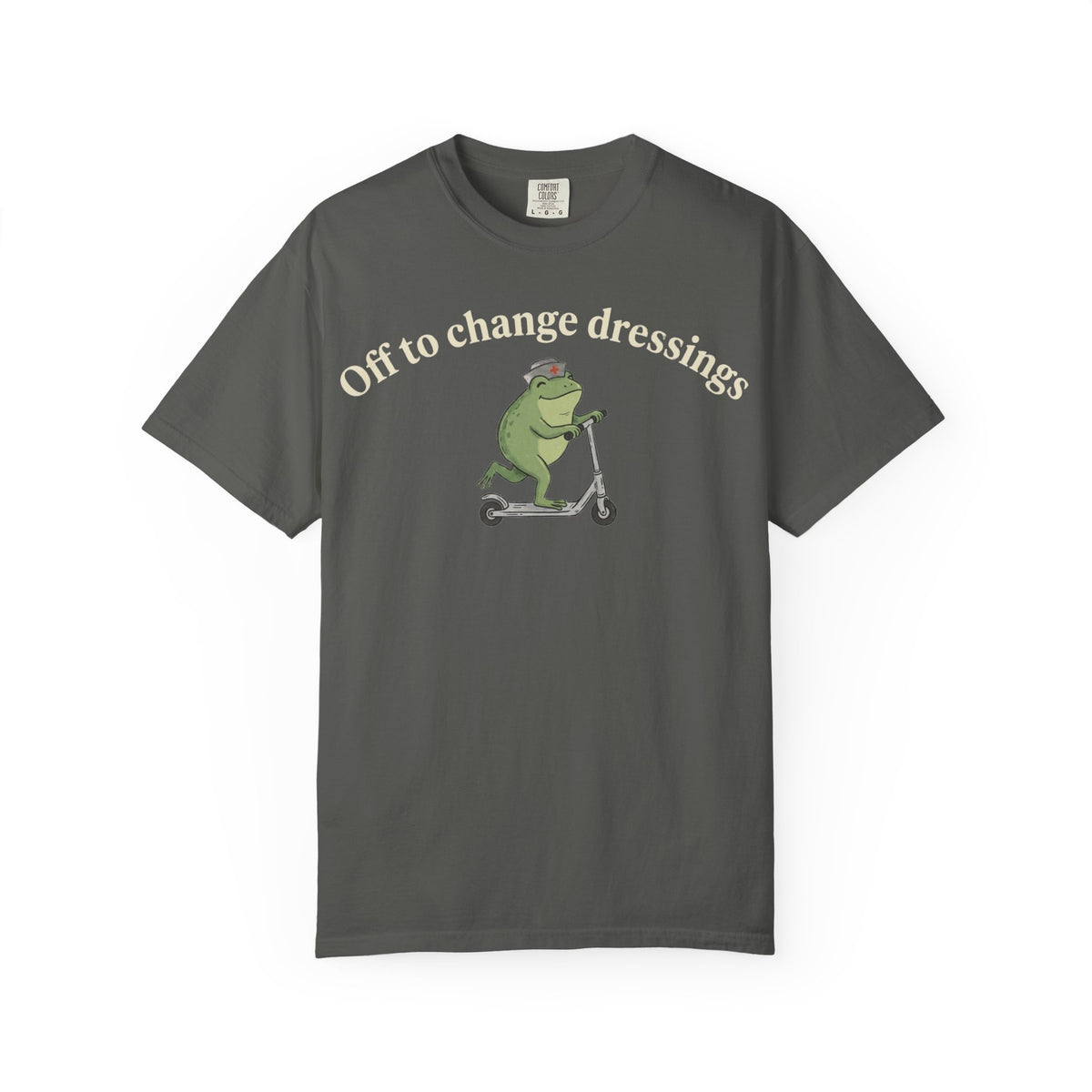 Off To Change Dressings Wide Shirt, Nurse Frog On A Scooter Tee, Funny Wound Care Shirt, RN Gift