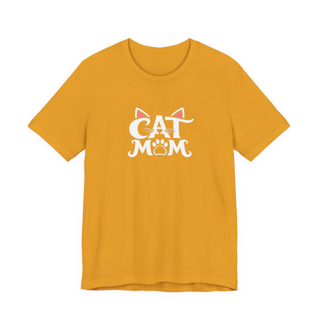 Cat Mom T-Shirt — Cute Paw & Ears Graphic Tee for Cat Lovers