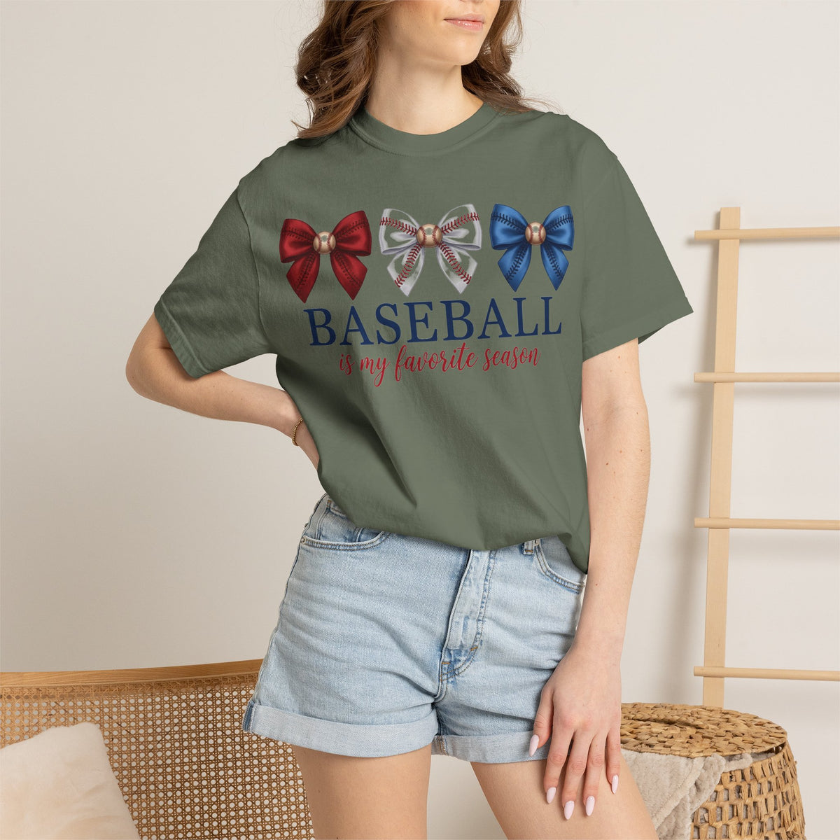 Baseball Is My Favorite Season Shirt, Coquette Baseball Bows Tee, Baseball Mom Shirt, Game Day Gift