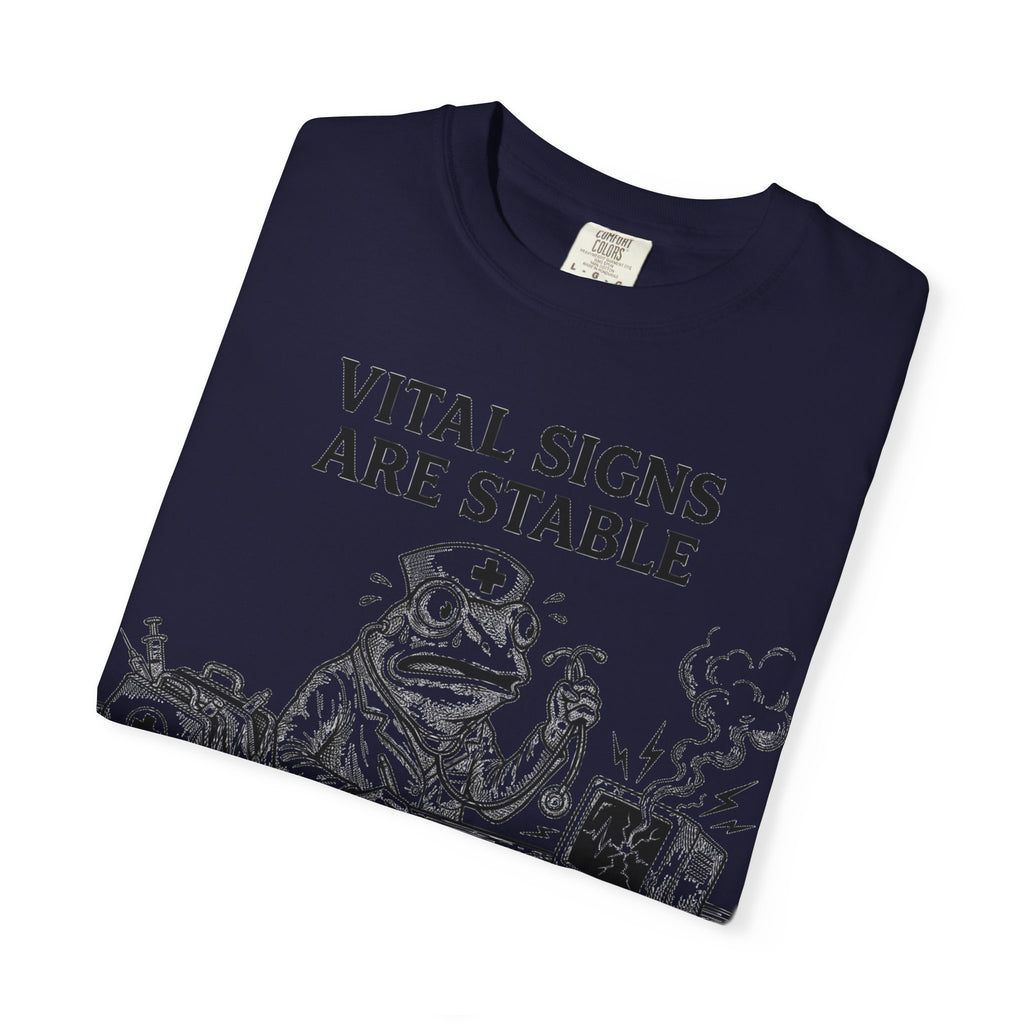 Vital Signs Are Stable I Am Not Shirt, Funny Nurse Frog Tee, Burnt Out RN Shirt, Night Shift Gift