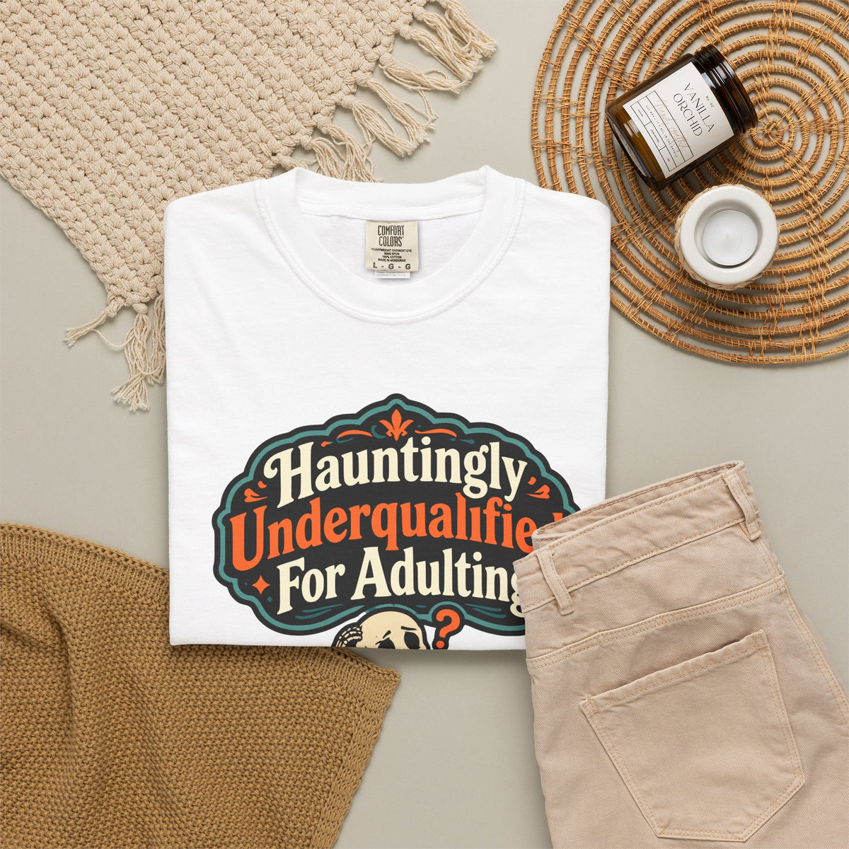 Hauntingly Underqualified For Adulting Halloween Shirt, Funny Skeleton Tee