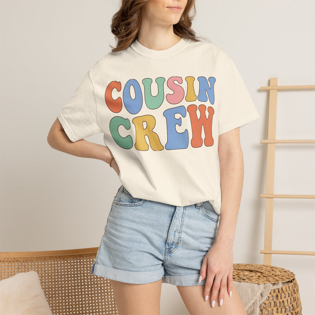 Cousin Crew Shirt, Retro Groovy Bubble Letter Tee, Matching Family Reunion Shirt, Cousin Gift