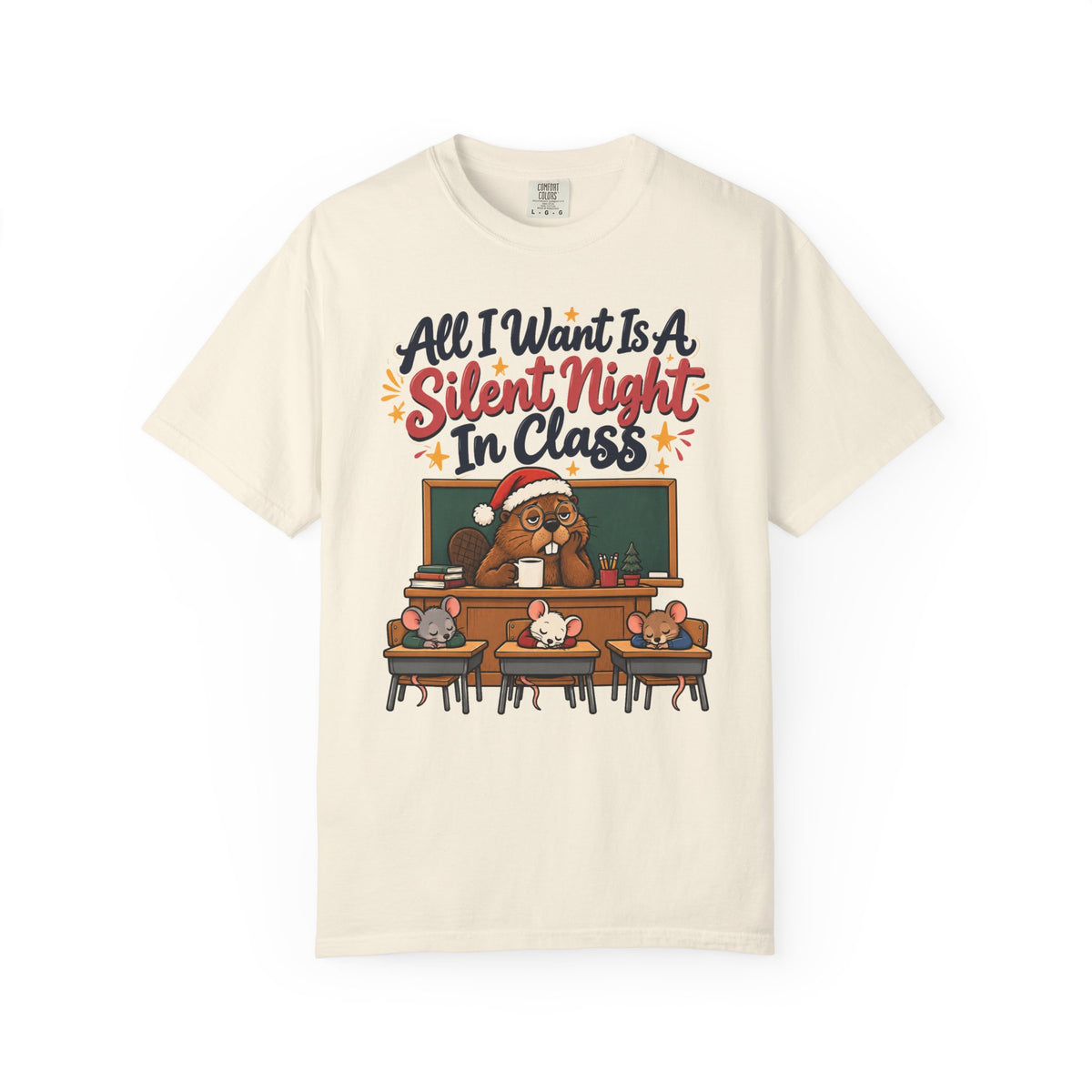 Funny Teacher Gift All I Want Is A Silent Night In Class Ornament Mug Shirt Christmas Gift from Student Beaver
