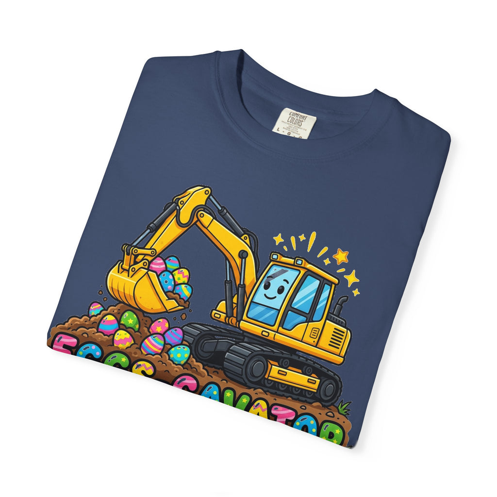 Eggs-Cavator Excavator Shirt, Funny Easter Construction Tee, Digger Easter Egg Shirt, Boys Easter Gift