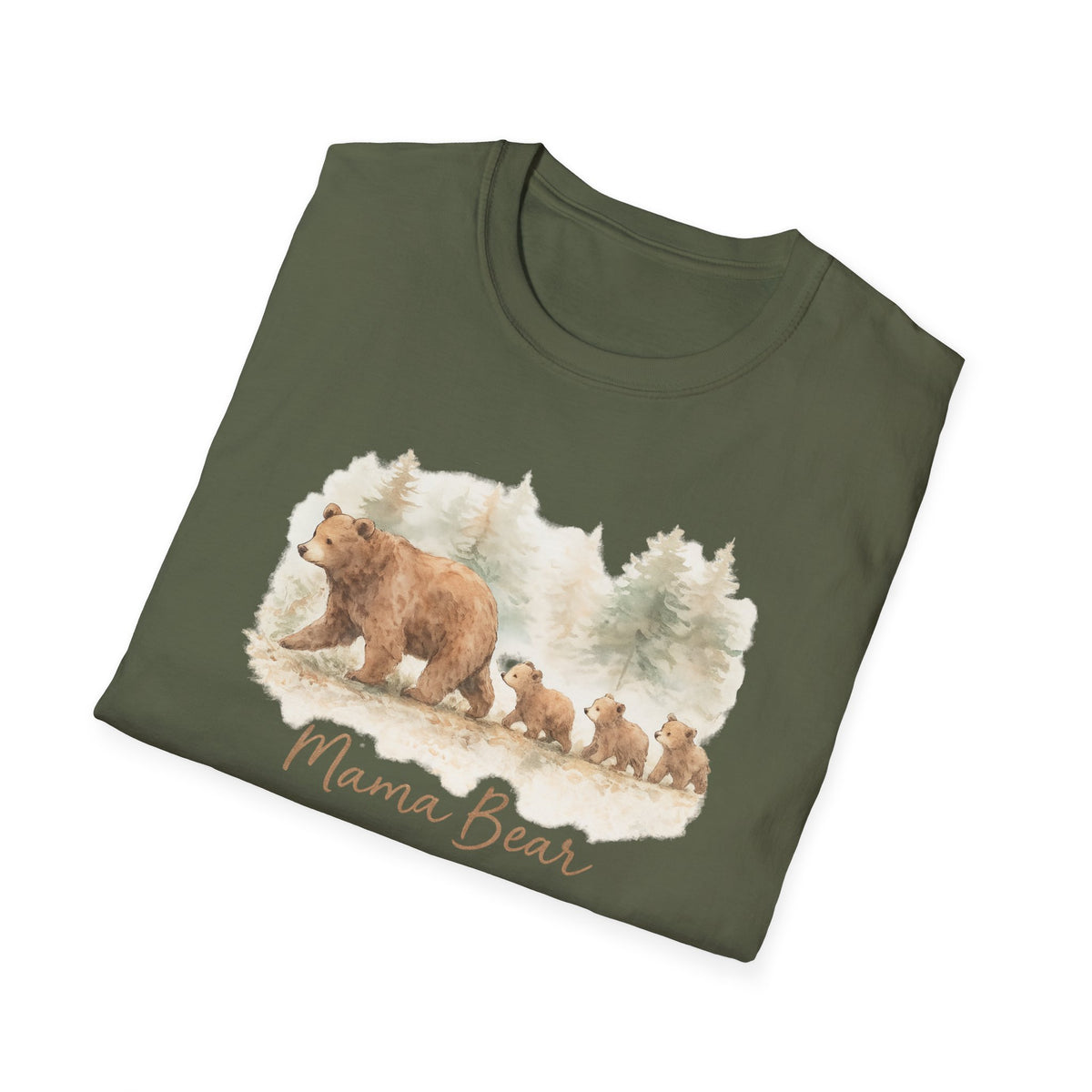 Mama Bear T-Shirt — Woodland Bear Mom Graphic Tee