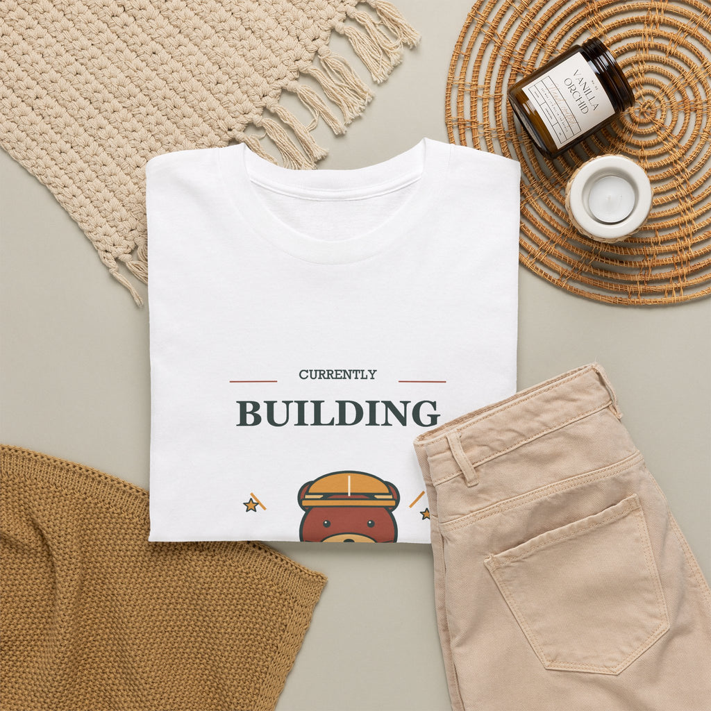 Currently Building Up to It Beaver Tee — Funny Construction Shirt