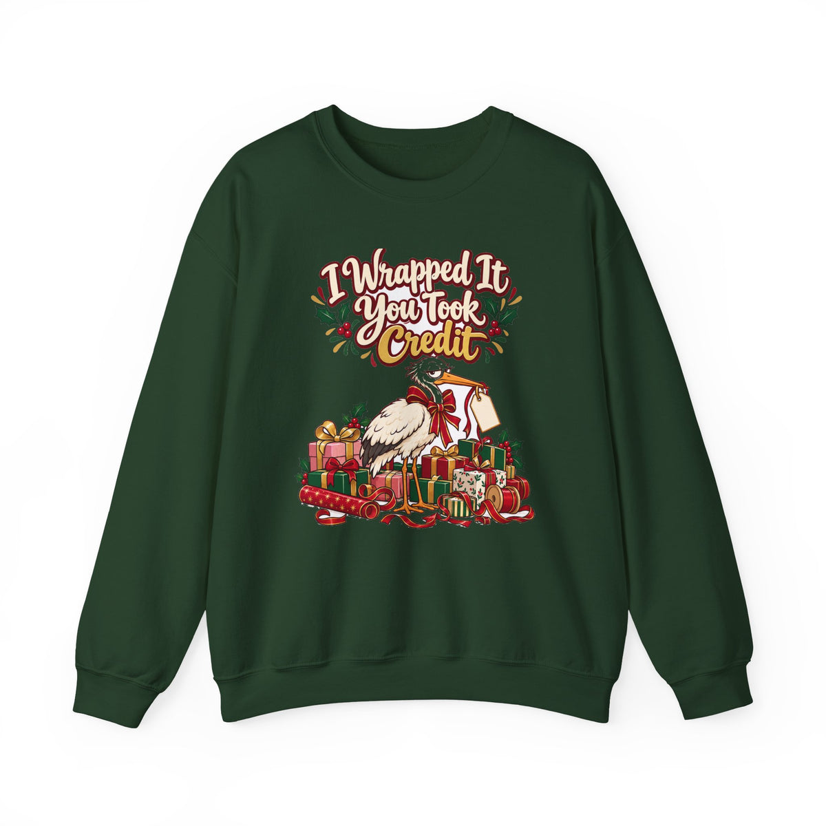 Funny Christmas Mom Sweatshirt I Wrapped It You Took Credit Shirt, Funny Holiday Gift Tee, Christmas Gift Idea