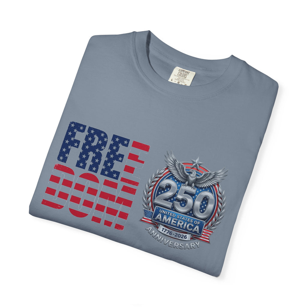 Freedom 250 Stacked Shirt, America Semiquincentennial Crest Tee, Patriotic 1776-2026 Shirt, July 4th Gift