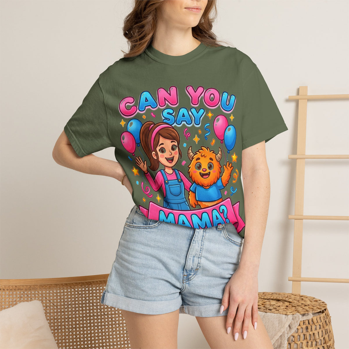 Can You Say Mama Shirt, Funny First Word Tee, Cute Monster Birthday Shirt, New Mom Gift