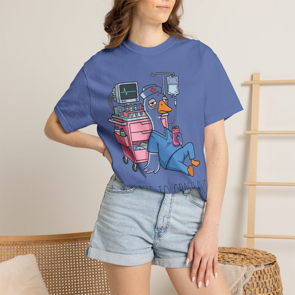 I'm About To Crash Out Shirt, Funny Night Shift Goose Nurse Tee, Burnt Out RN Shirt, Nurse Gift