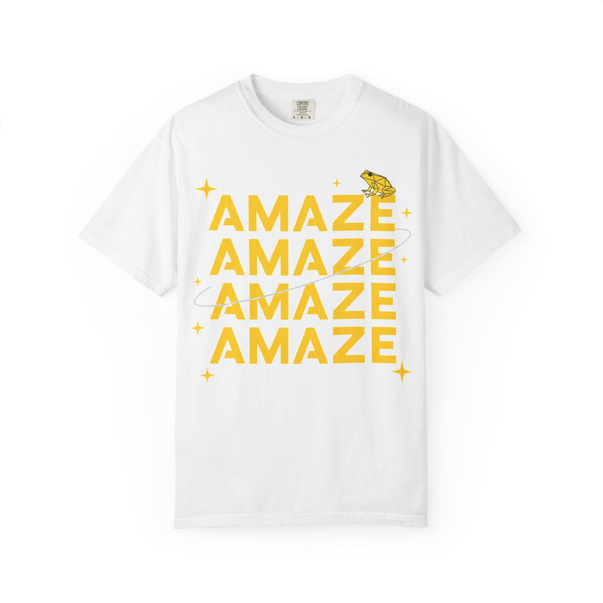 Amaze Amaze Amaze Amaze Shirt, Four Line Retro Type Tee, Frog Sparkle Graphic Shirt, Trendy Gift
