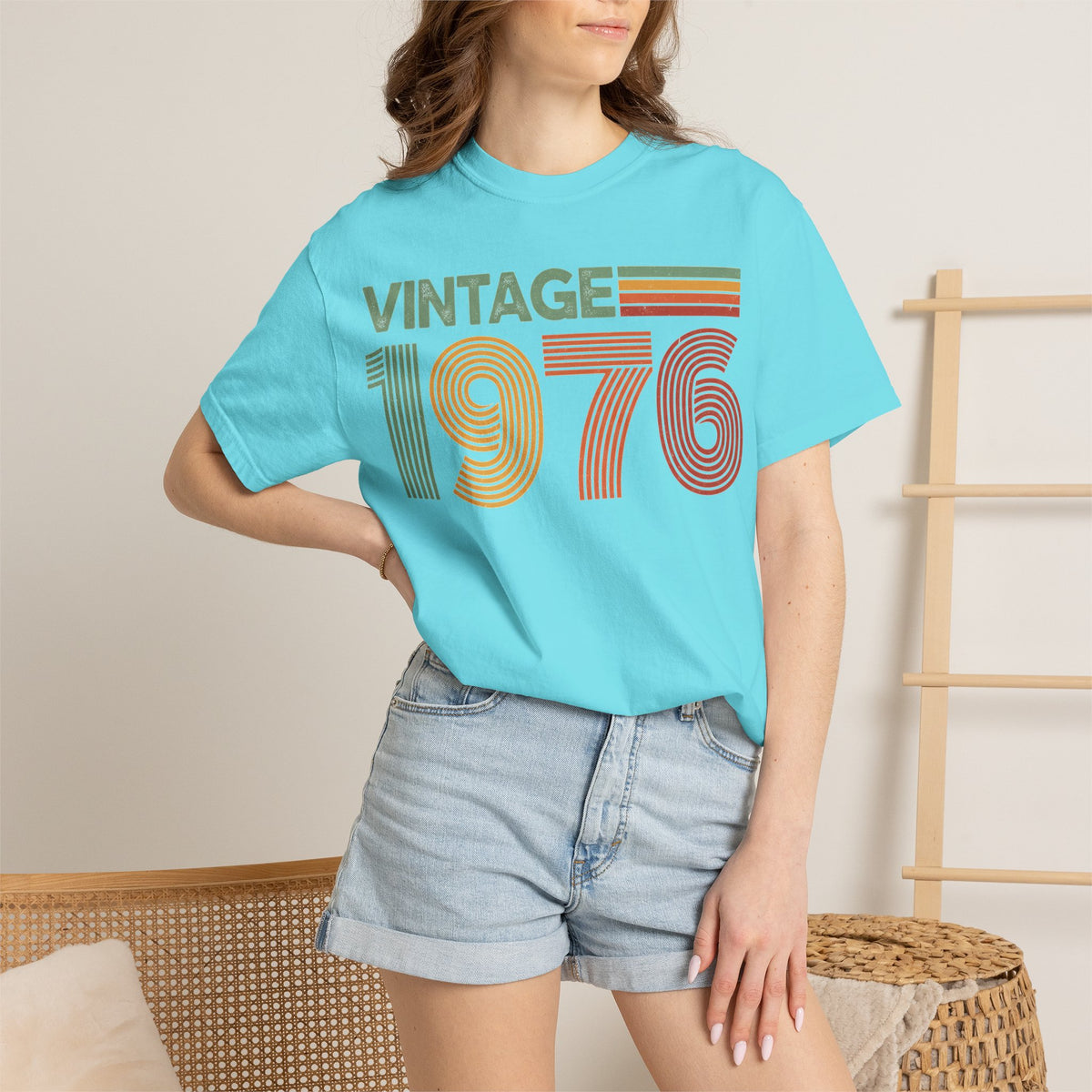 Vintage 1976 Classic Shirt, Seventies Stripe Birthday Tee, Born In 1976 Shirt, 50th Birthday Gift