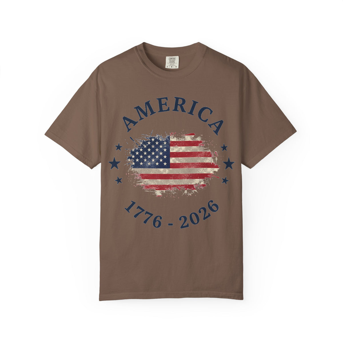 America 1776 2026 Arched Shirt, Vintage Flag Splash Tee, Patriotic Americana Shirt, Independence Day Gift