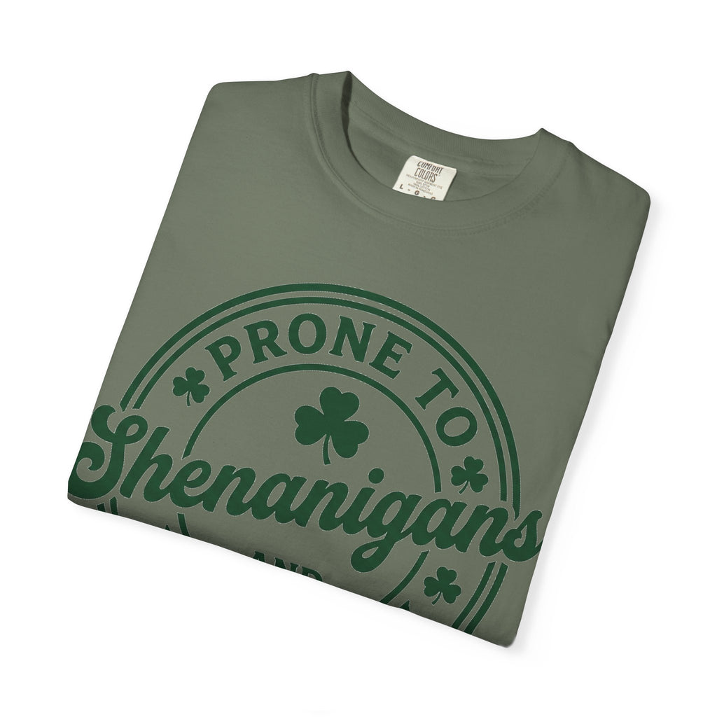 Prone To Shenanigans And Malarkey Bold Shirt, Irish Stamp Badge Tee, Funny St Patricks Shirt, Irish Gift