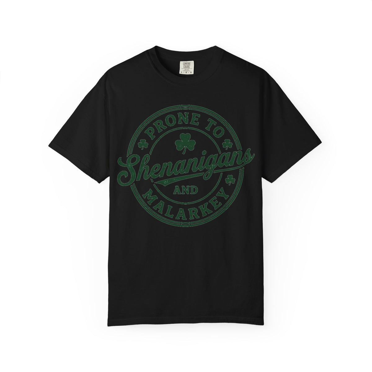 Prone To Shenanigans And Malarkey Shirt, St Patricks Day Badge Tee, Funny Irish Shirt, Paddys Day Gift