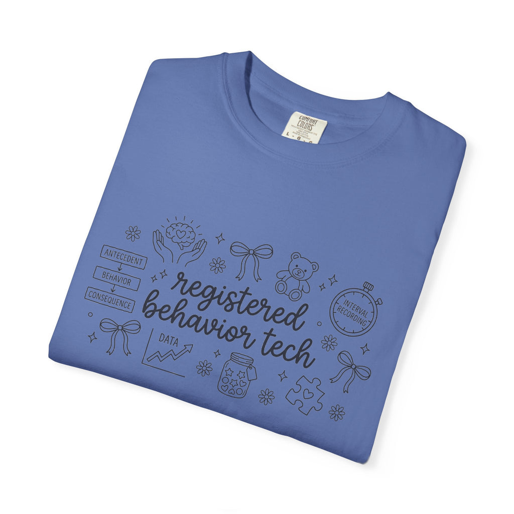 Registered Behavior Tech Script Shirt, ABA Therapy Doodle Tee, RBT Gift Shirt, Behavior Technician Tee