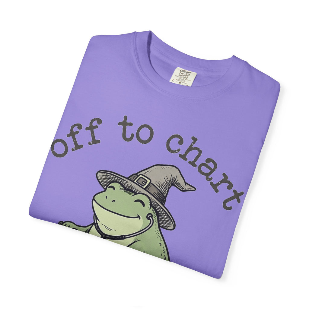 Off To Chart Shirt, Funny Witch Frog Nurse Tee, Charting Nurse Scooter Shirt, RN Gift