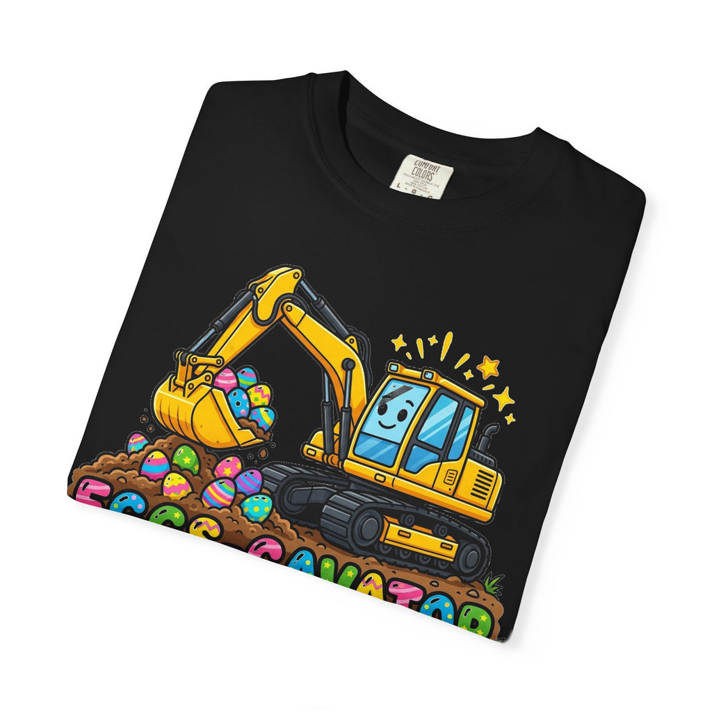 Eggs-Cavator Excavator Shirt, Funny Easter Construction Tee, Digger Easter Egg Shirt, Boys Easter Gift