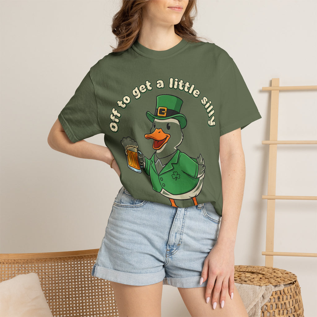 Off To Get A Little Silly Duck Shirt, Leprechaun Suit Beer Duck Tee, Funny St Patricks Day Shirt, Irish Gift