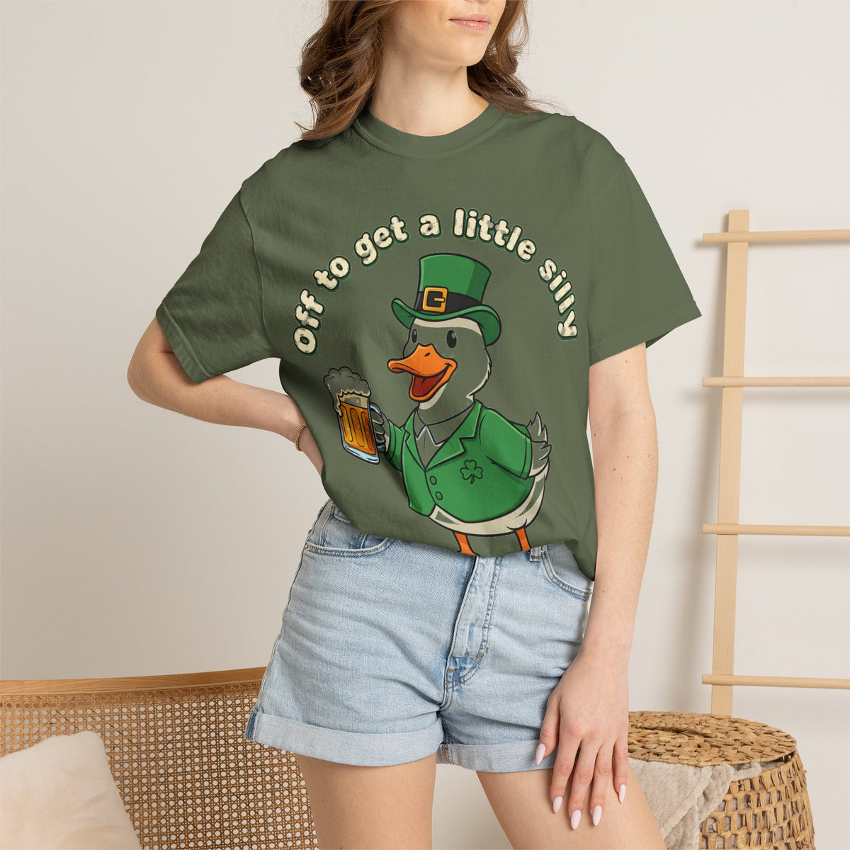 Off To Get A Little Silly Duck Shirt, Leprechaun Suit Beer Duck Tee, Funny St Patricks Day Shirt, Irish Gift