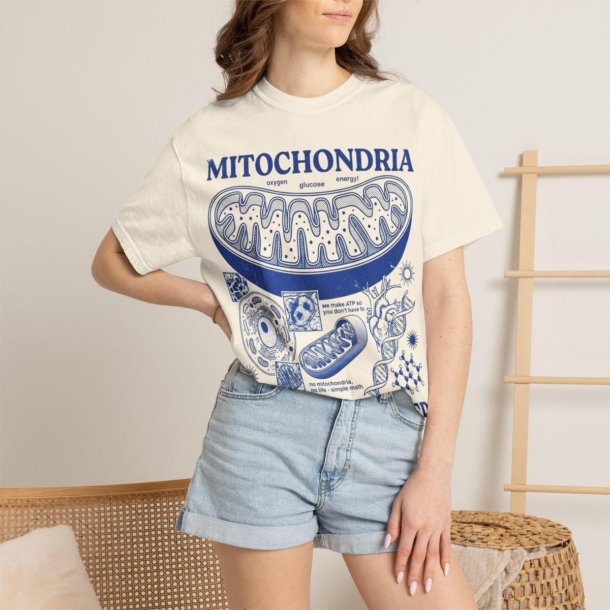 Mitochondria Powering Life Since Forever Shirt, Funny Biology Teacher Tee, Science Nerd Shirt, Student Gift