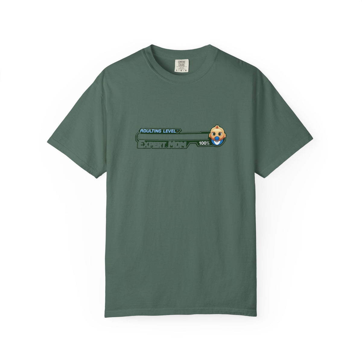 Level Up Parenting T-Shirt — 'Adulthood Level 100%' Gamer Dad/Mom Tee