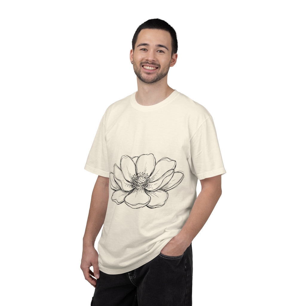 Anemone Flower Line Art Shirt, Minimal Botanical Drawing Tee, Single Bloom Shirt, Plant Lover Gift