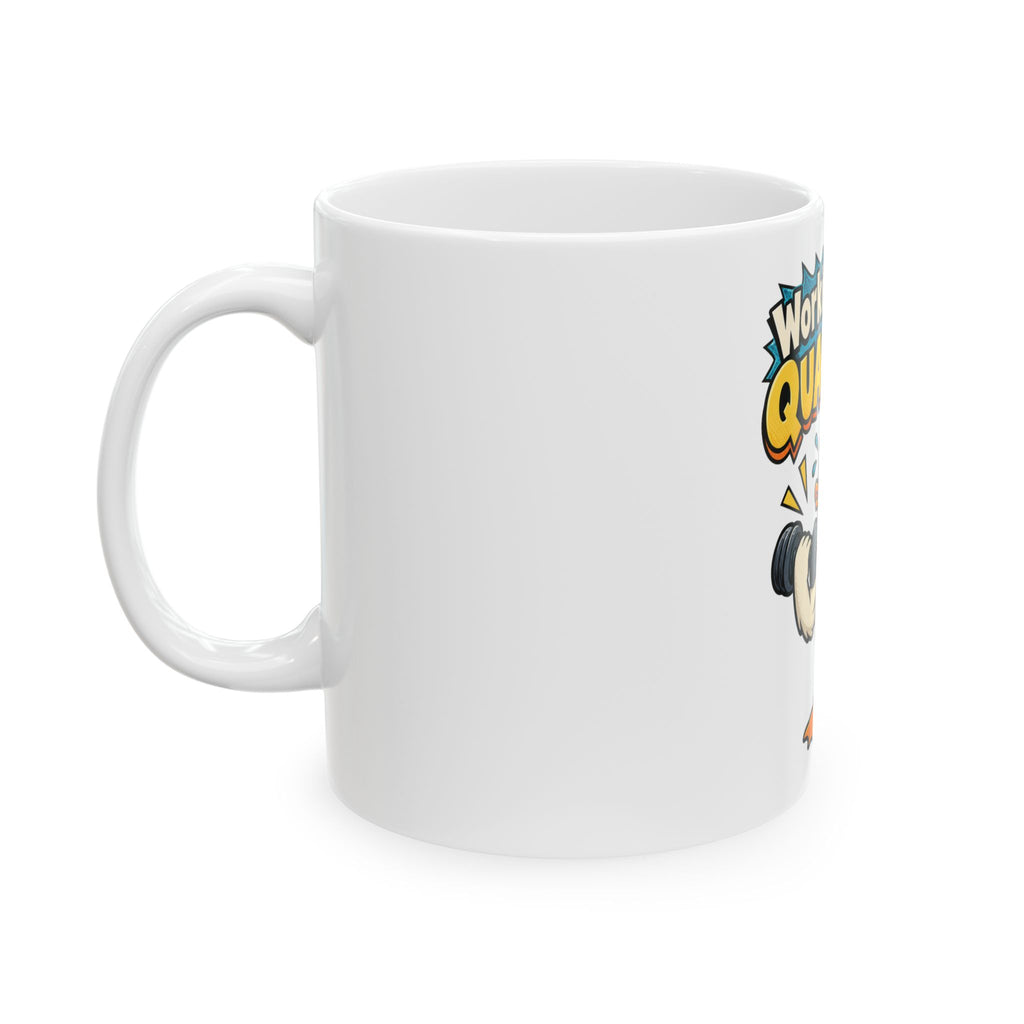 Working On My Quackceps Mug, Funny Gym Lover Gift for Him Her, Workout Christmas Gift, Coffee Mug 11oz 15oz